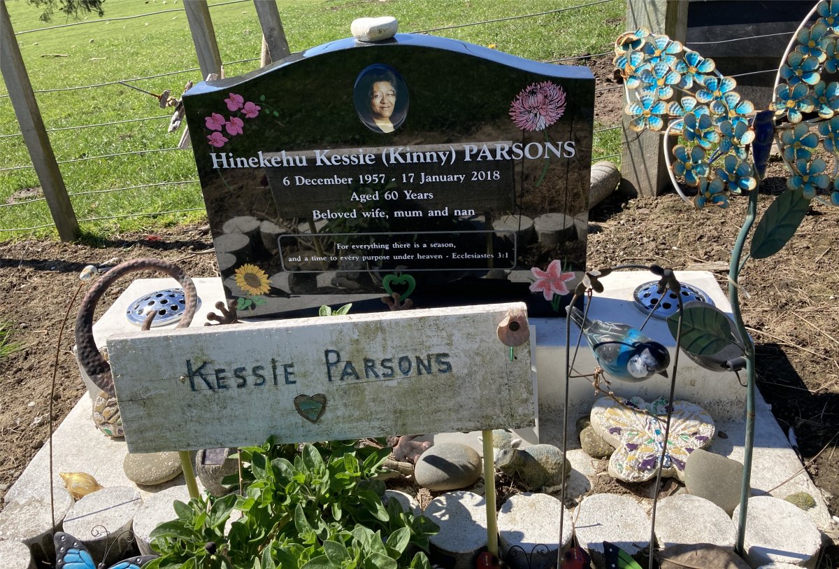 Gisborne District Council - Cemetery Database - Hinekehu Kessie Parsons
