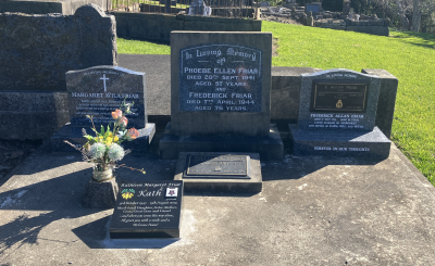 Picture of Ormond cemetery, block ORM3, plot 26.