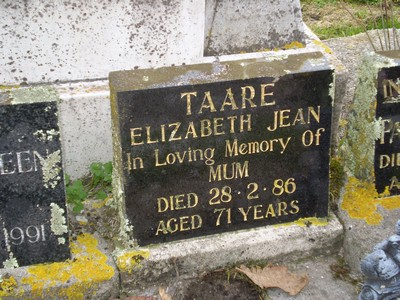 Picture of TARUHERU cemetery, block 26ASH, plot 14B.