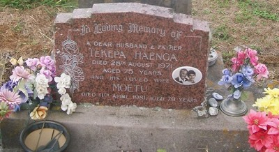 Picture of TARUHERU cemetery, block 29, plot 233.