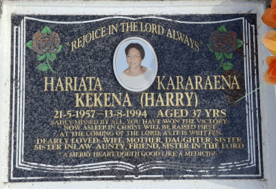 Picture of TARUHERU cemetery, block 36, plot 97.