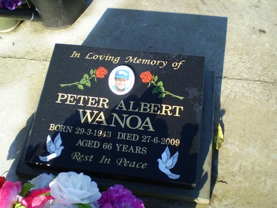 Picture of TARUHERU cemetery, block 41, plot 102.
