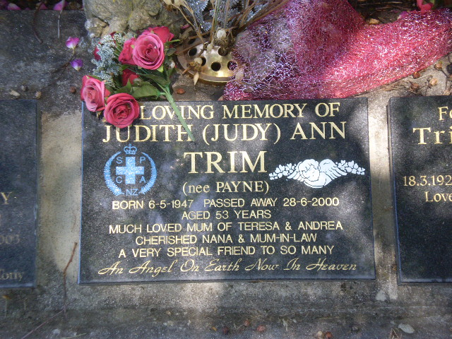 Council - Cemetery Database Judith Ann Trim