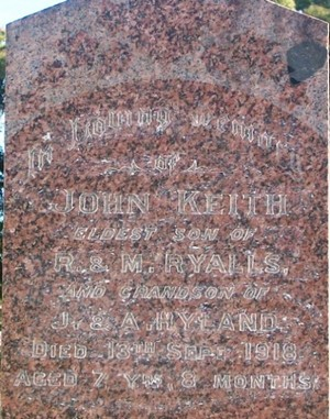 Picture of Taruheru cemetery, block SEC1, plot 247.