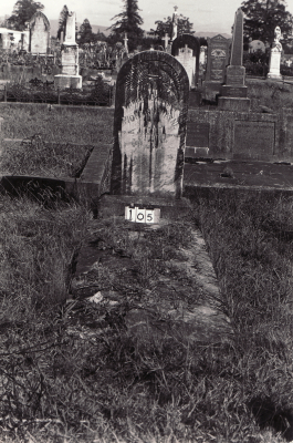 Historic picture of Makaraka cemetery, block MKAFS, plot 104A.
