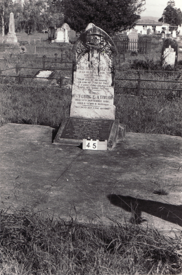 Historic picture of Makaraka cemetery, block MKA, plot 45.