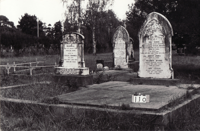 Historic picture of Makaraka cemetery, block MKB, plot 110.