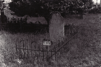 Historic picture of Makaraka cemetery, block MKB, plot 139.