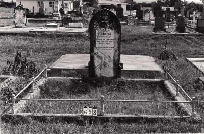 Historic picture of Makaraka cemetery, block MKB, plot 658.