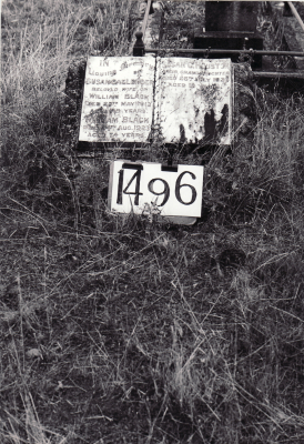 Historic picture of Makaraka cemetery, block MKE, plot 1496.