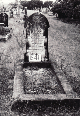 Historic picture of Makaraka cemetery, block MKE, plot 1541.