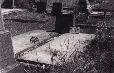 Historic picture of Makaraka cemetery, block MKF, plot 1036.