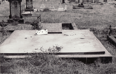 Historic picture of Makaraka cemetery, block MKG, plot 695.