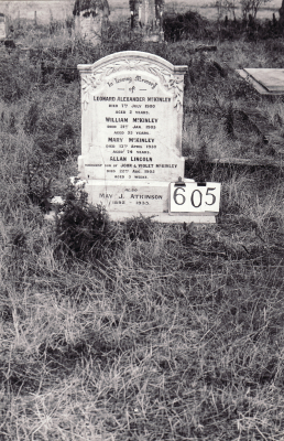 Historic picture of Makaraka cemetery, block MKI, plot 605.