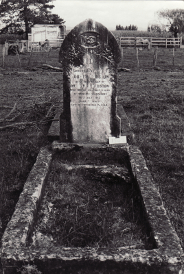 Historic picture of Makaraka cemetery, block MKM, plot 1549.