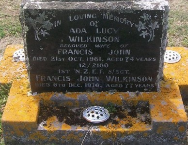 Historic picture of Taruheru cemetery, block 27, plot 281.