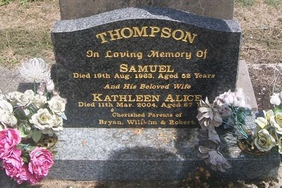 Historic picture of Taruheru cemetery, block 27, plot 521.