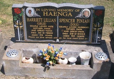 Historic picture of Taruheru cemetery, block 36, plot 296.