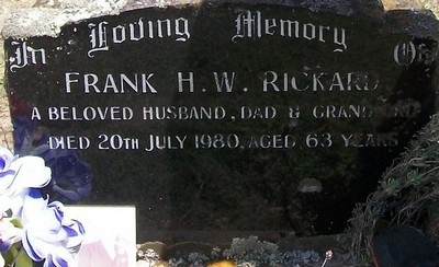 Historic picture of Taruheru cemetery, block 38, plot 367.