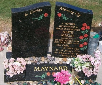 Historic picture of Taruheru cemetery, block 39, plot 440.